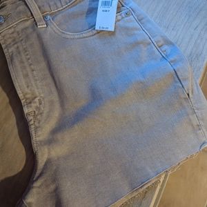 New Gap raw edged hem tan denim shorts